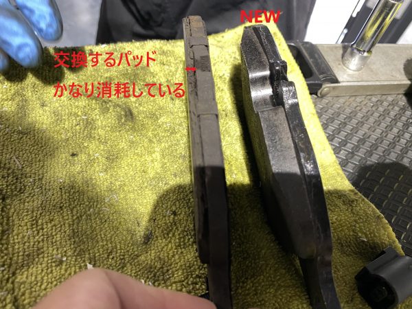 ポルシェケイマン　ブレーキパッド交換　整備