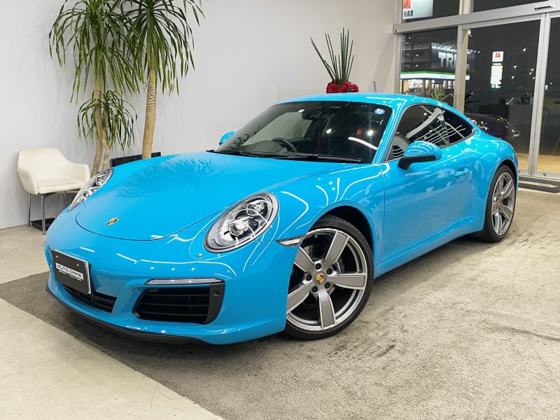 ポルシェ911カレラ（Type991.2）PDK<br>マイアミブルー<br>レザーインテリア<br>スポーツクロノPKG<br>スポーツエグゾースト<br>他OP総額約600万円！