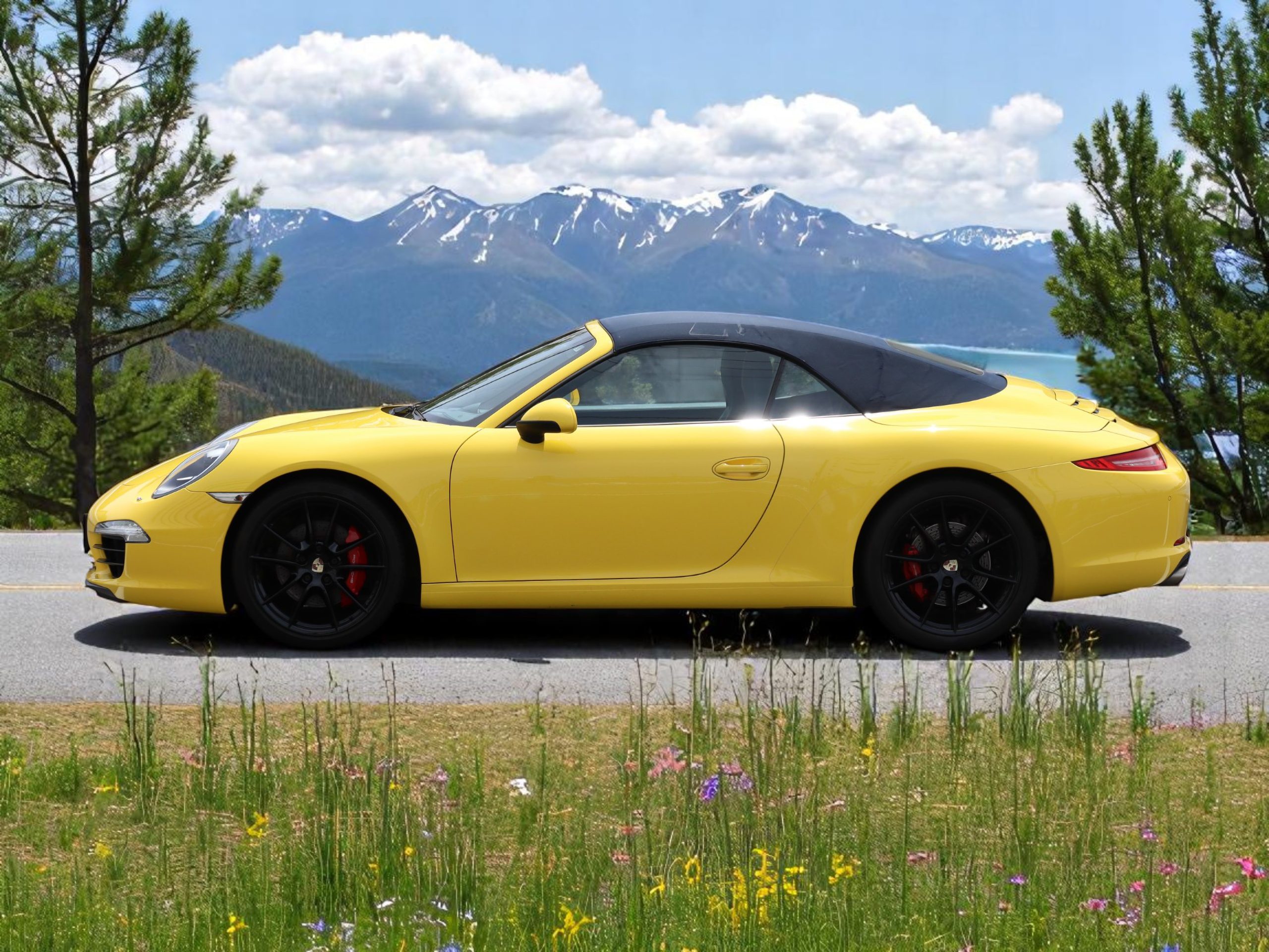 ポルシェ911カレラSカブリオレ（Type991.1）PDK<br>スポーツクロノパッケージ<br>ブルーレザーインテリア<br>シートベンチレーション<br>シートヒーター