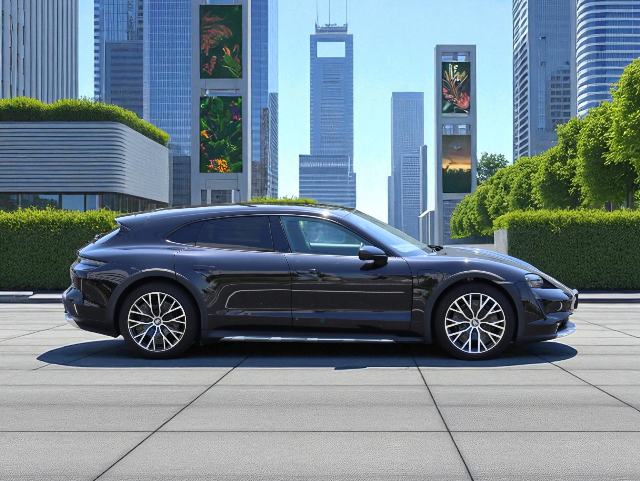 タイカン4クロスツーリスモ（E-Performance）<br>エレクトリックスポーツサウンド<br>固定式パノラミックガラスルーフ<br>PDLS+含むLEDヘッドライト<br>BOSEサラウンドサウンドシステム<br>ターボSエアロデザインホイール