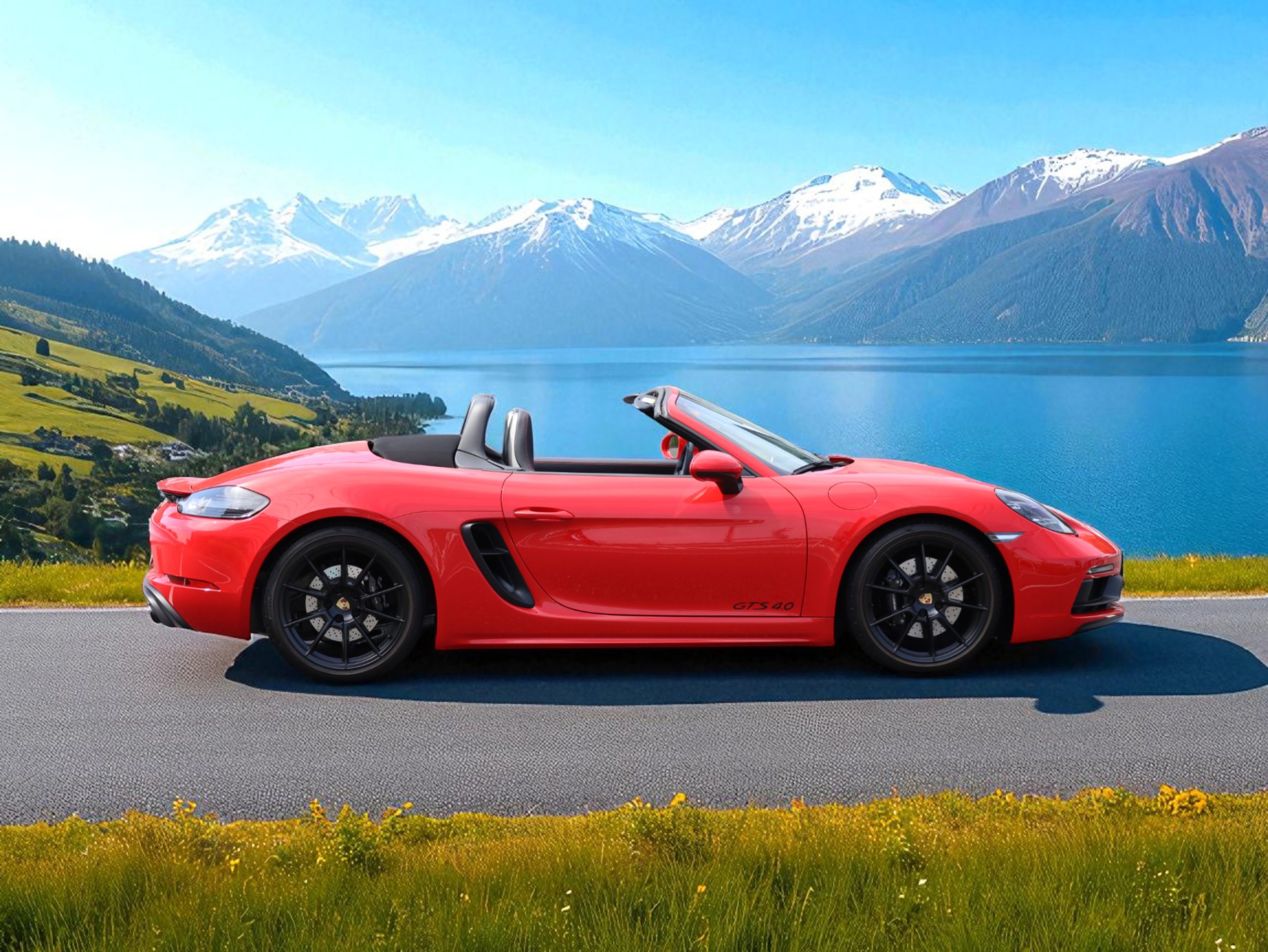 ポルシェ718ボクスターGTS4.0（Type982）PDK<br>スポーツクロノパッケージ<br>スポーツエグゾーストシステム<br>GTSインテリアパッケージ<br>PDLS+含むLEDヘッドライト<br>ハイグロス塗装仕上げキャリパー