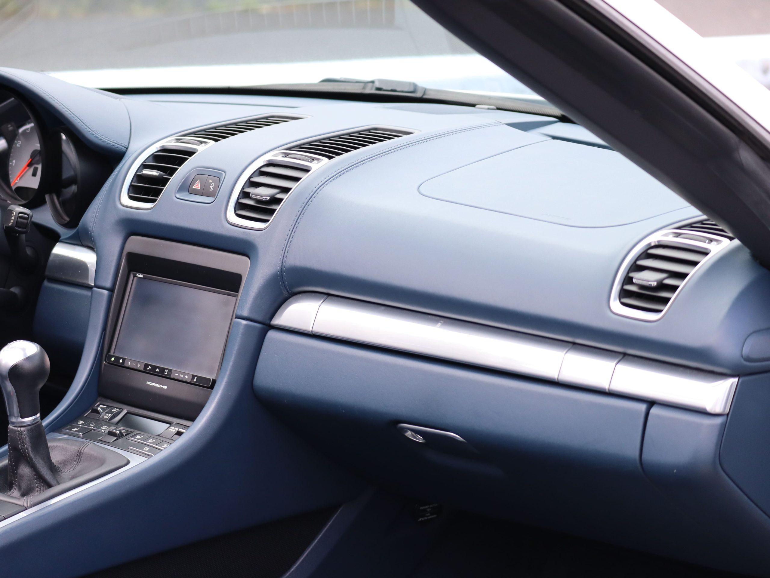 ★ポルシェボクスターS（Type981）6MT<br>ブルーレザーインテリア<br>ブルーソフトトップ幌<br>PDLS含むヘッドライト<br>スポーツシートプラス<br>20インチカレラクラシックホイール
