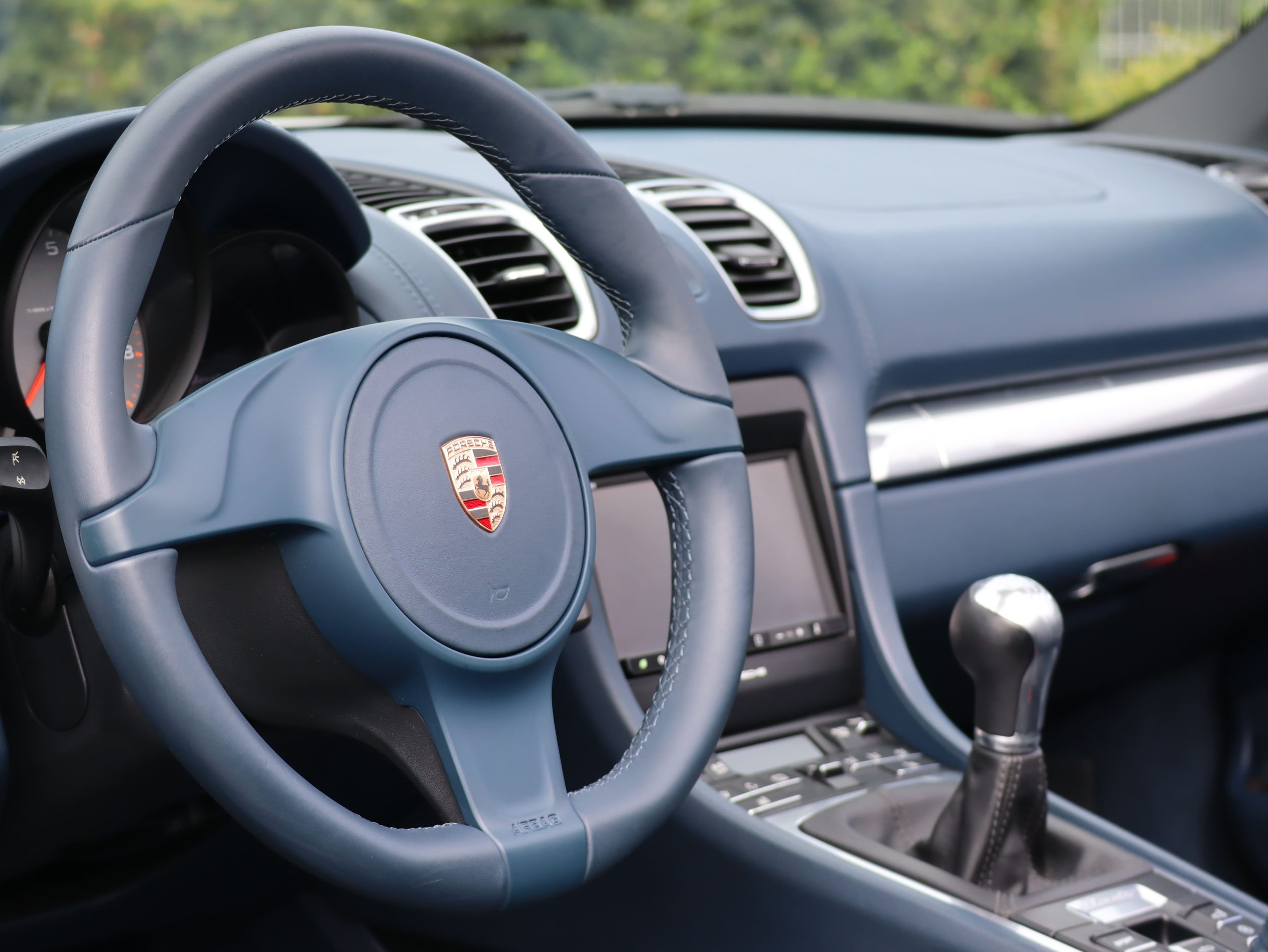 ★ポルシェボクスターS（Type981）6MT<br>ブルーレザーインテリア<br>ブルーソフトトップ幌<br>PDLS含むヘッドライト<br>スポーツシートプラス<br>20インチカレラクラシックホイール