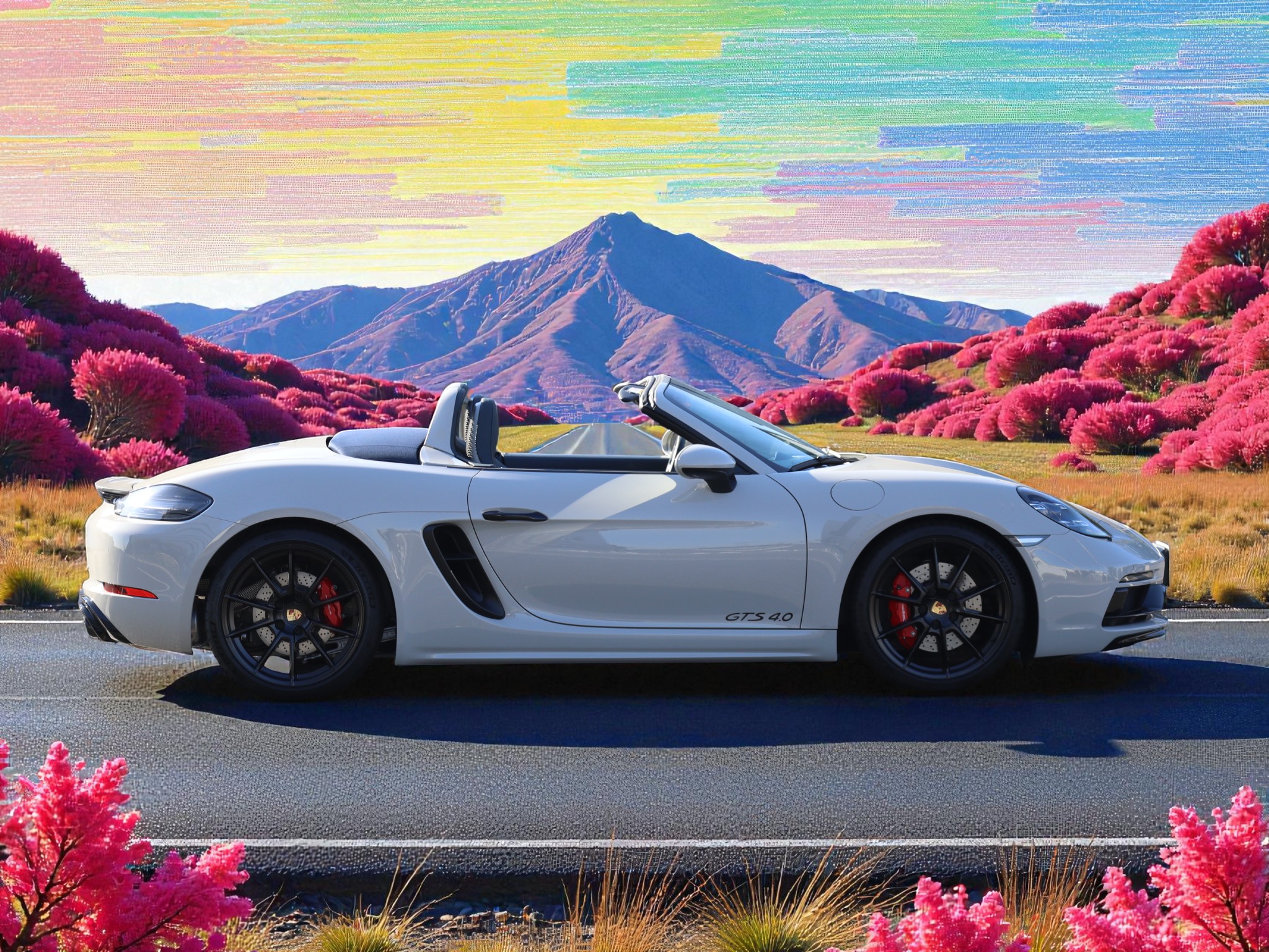 ポルシェ718ボクスターGTS4.0(Type982)PDK<br>左ハンドル!1オーナー車<br>シートベンチレーション<br>アダプティブクルーズコントロール<br>レーンチェンジアシスト<br>エントリー&ドライブシステム<br>塗装仕上げロールオーバーバー