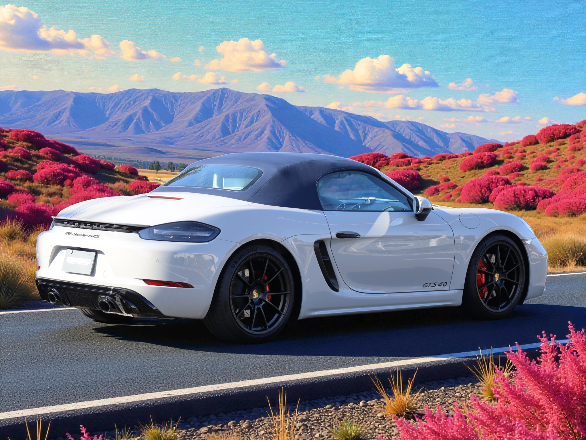 ポルシェ718ボクスターGTS4.0(Type982)PDK<br>左ハンドル!1オーナー車<br>シートベンチレーション<br>アダプティブクルーズコントロール<br>レーンチェンジアシスト<br>エントリー&ドライブシステム<br>塗装仕上げロールオーバーバー