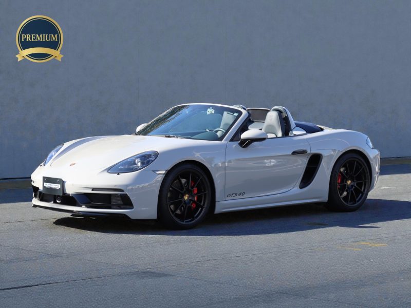 ポルシェ718ボクスターGTS4.0（Type982）PDK<br>左ハンドル！1オーナー車<br>シートベンチレーション<br>アダプティブクルーズコントロール<br>レーンチェンジアシスト<br>エントリー＆ドライブシステム<br>塗装仕上げロールオーバーバー