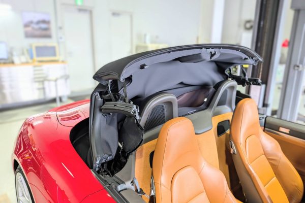 幌作動の途中停止の修理【ポルシェ981ボクスター】
