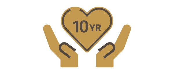 10年間のフルサポート